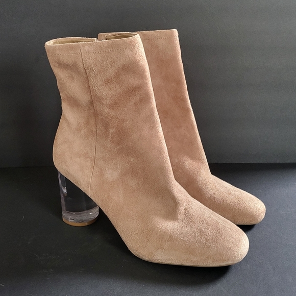 Jessica Simpson Merta Lucite Cylinder Heel Booties - Picture 1 of 7
